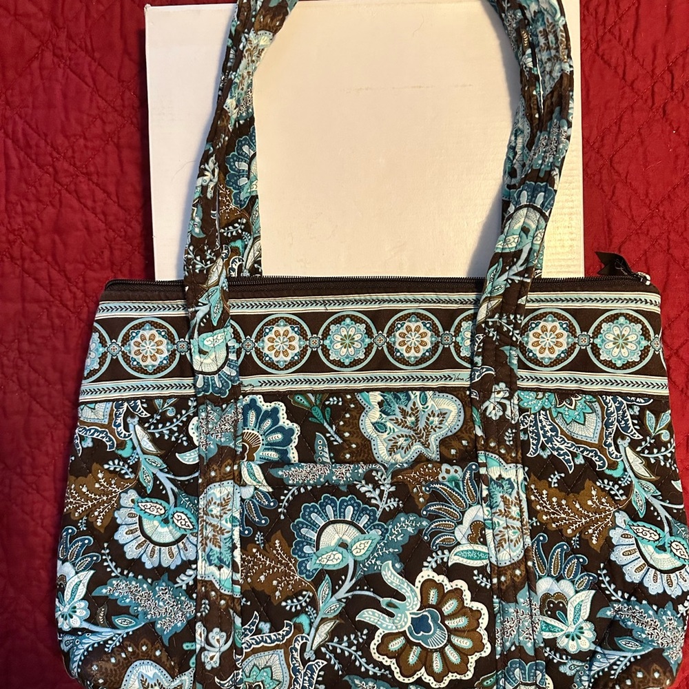 Vera Bradley Java Blue zipped bag
